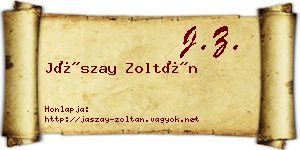 Jászay Zoltán névjegykártya