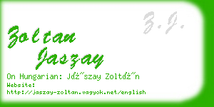 zoltan jaszay business card